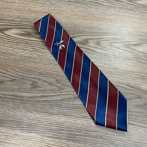 WhyKnot Red & Navy Stripe Masonic Tie